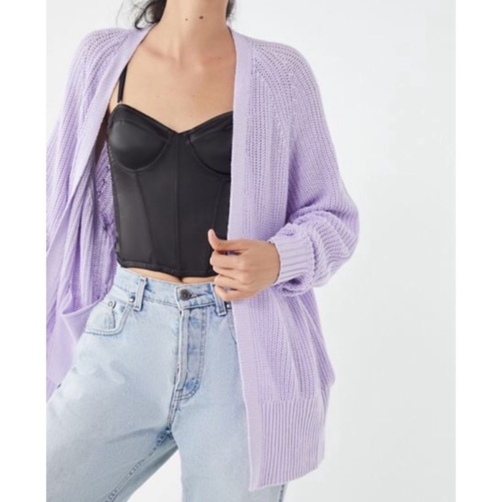 UO Oversized Lilac Cardigan